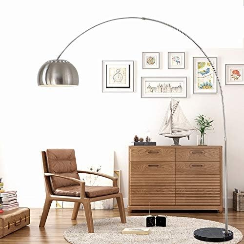 HDC Huge Arc Floor Lamp Living Room Standing Lamp - Silver