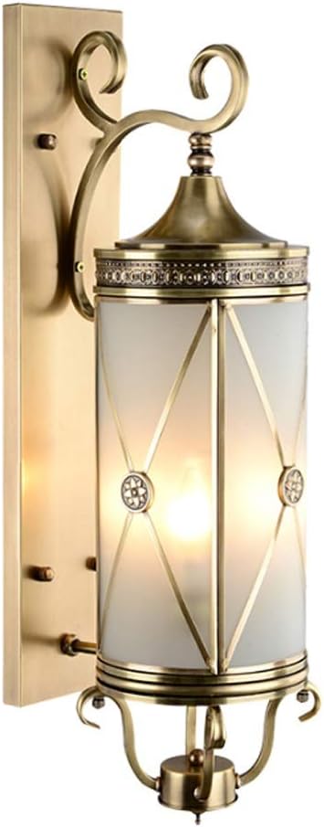 Hdc Art Exterior Style Villa Courtyard Balcony Waterproof Copper Corridor Retro Outdoor Wall Lamp
