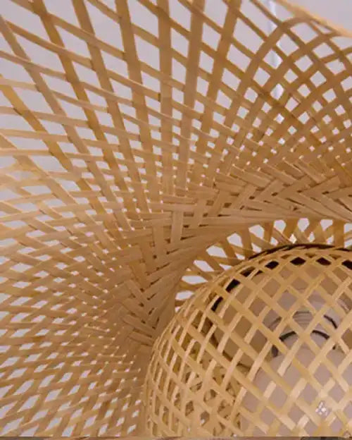 HDC Vintage Bamboo Rattan Chandelier Pendant Light