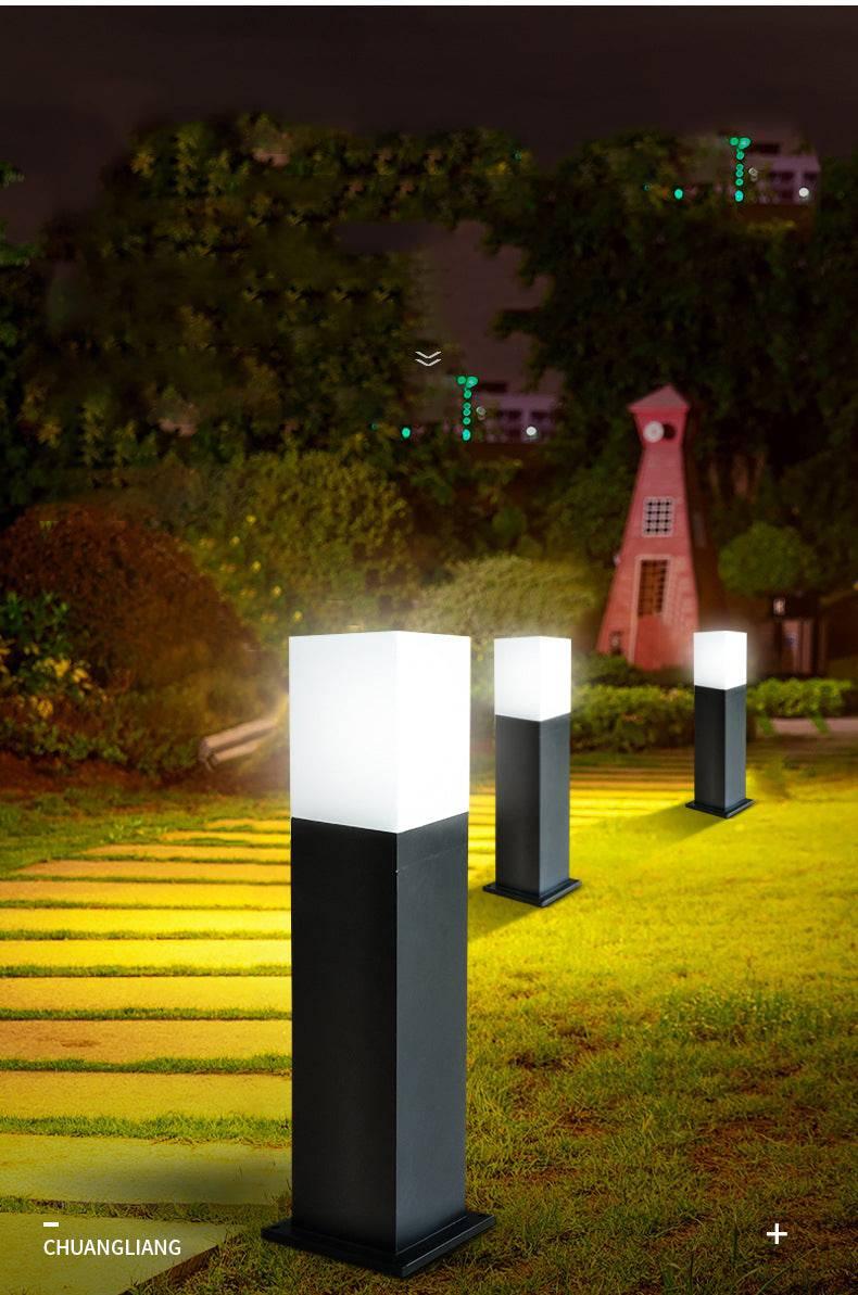 Hdc Led 600mm Sand Black Body Bollard Outdoor Garden Park Driveway Light - Warm White