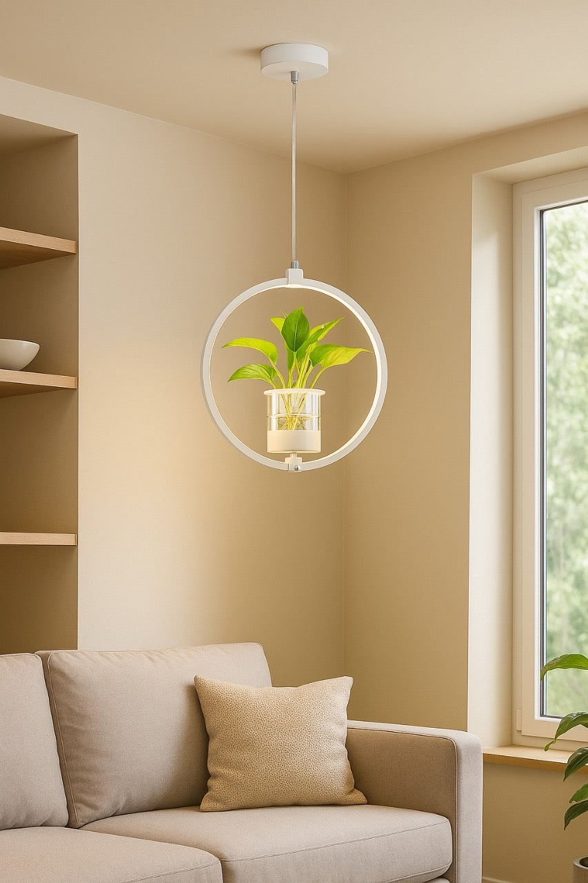 Hdc 18w Modern Hanging Planter LED Pendant Round Light Ceiling Lamp- Warm White