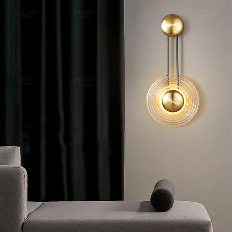 Hdc Modern Room Glass Lamp Balcony Wall Sconce Home Gold Wall Lights