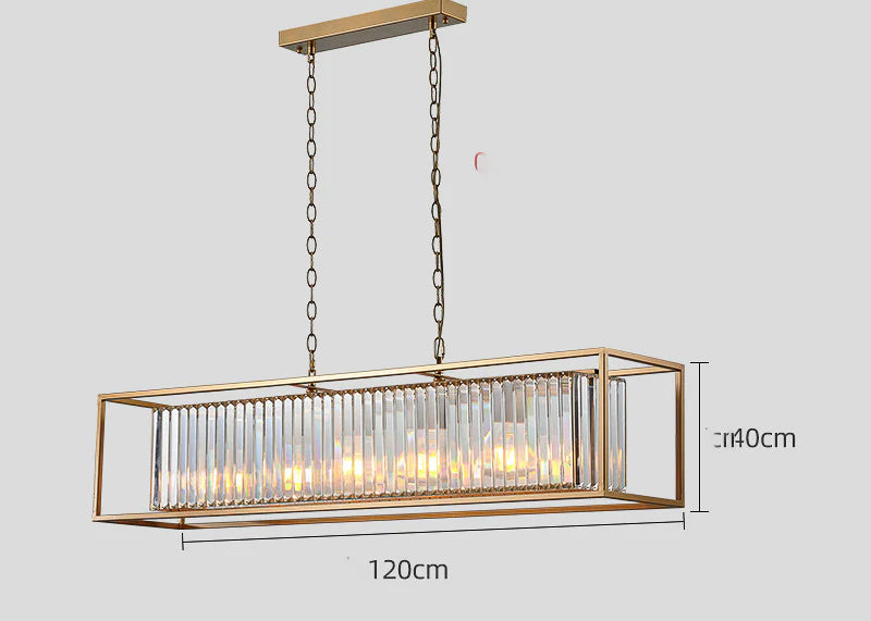 Hdc 1200x250 Mm Silver Metal Crystal Led Chandelier Hanging Suspension Lamp - Warm White