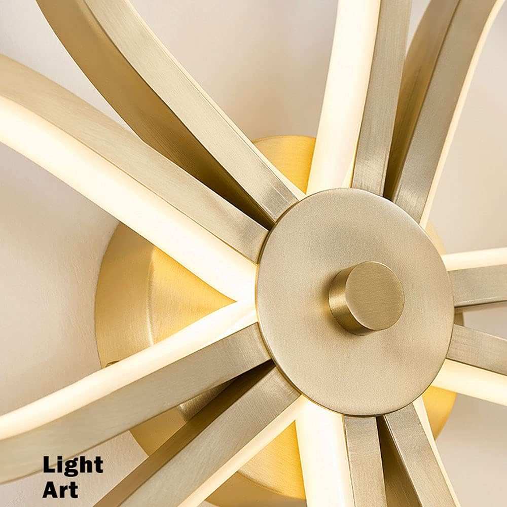 Hdc Modern Led Glossy Gold Body Wall Light - Warm White