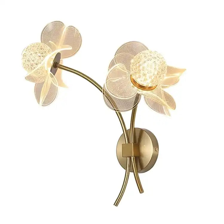 Hdc Acrylic Flower Wall Light LED Wall Lamp For Living Room Bedroom- Tricolor
