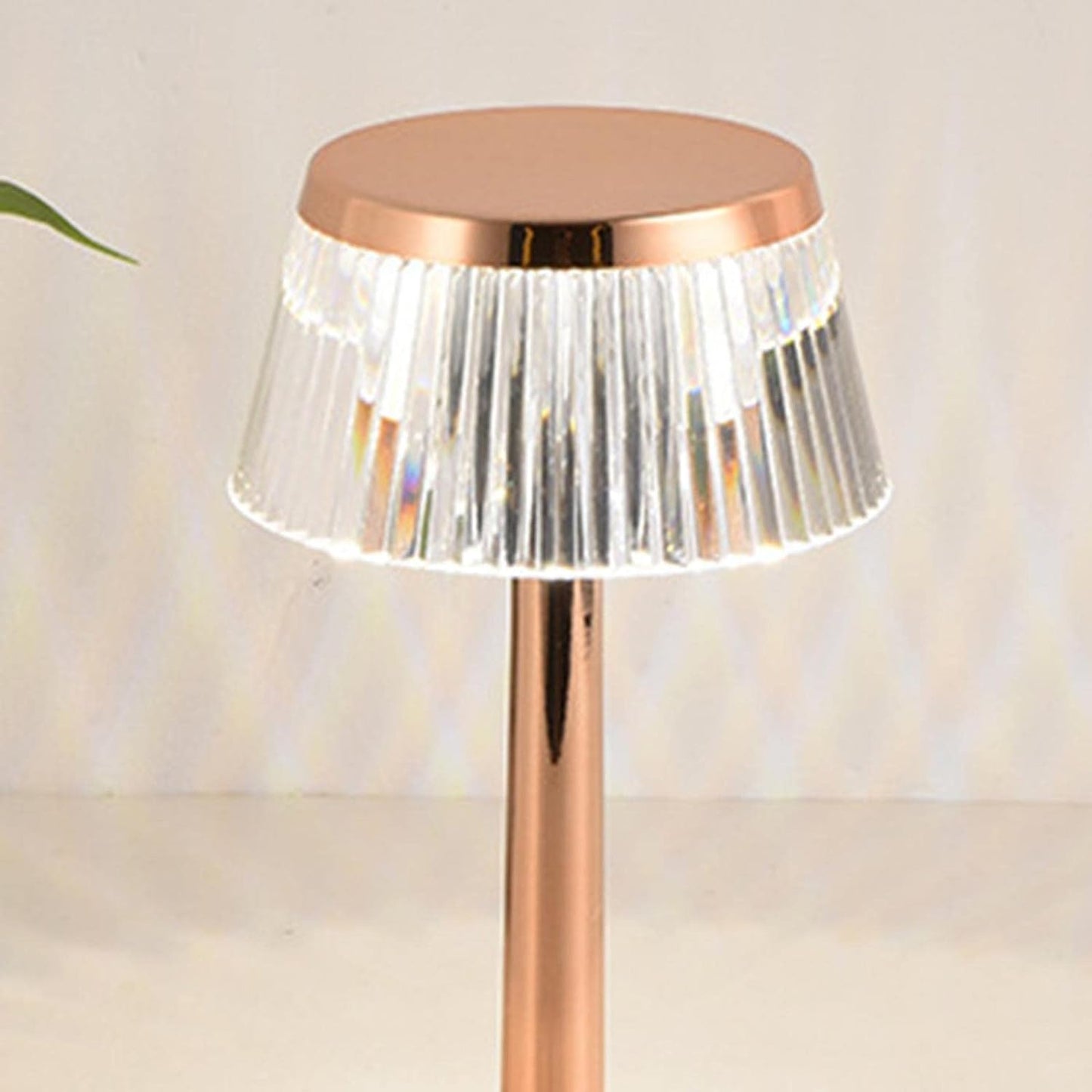 Hdc Mushroom Table Lamp Home Elegant Decorative Living Room Bedside Crystal Desk Lamp Hallway Lamp Living Room Cofe Bar for Bedroom - Rose Gold