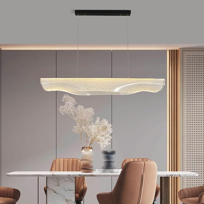 HDC Linear Curve Shape Ceiling Hanging Luxury Modern Led Chandelier Pendant Light