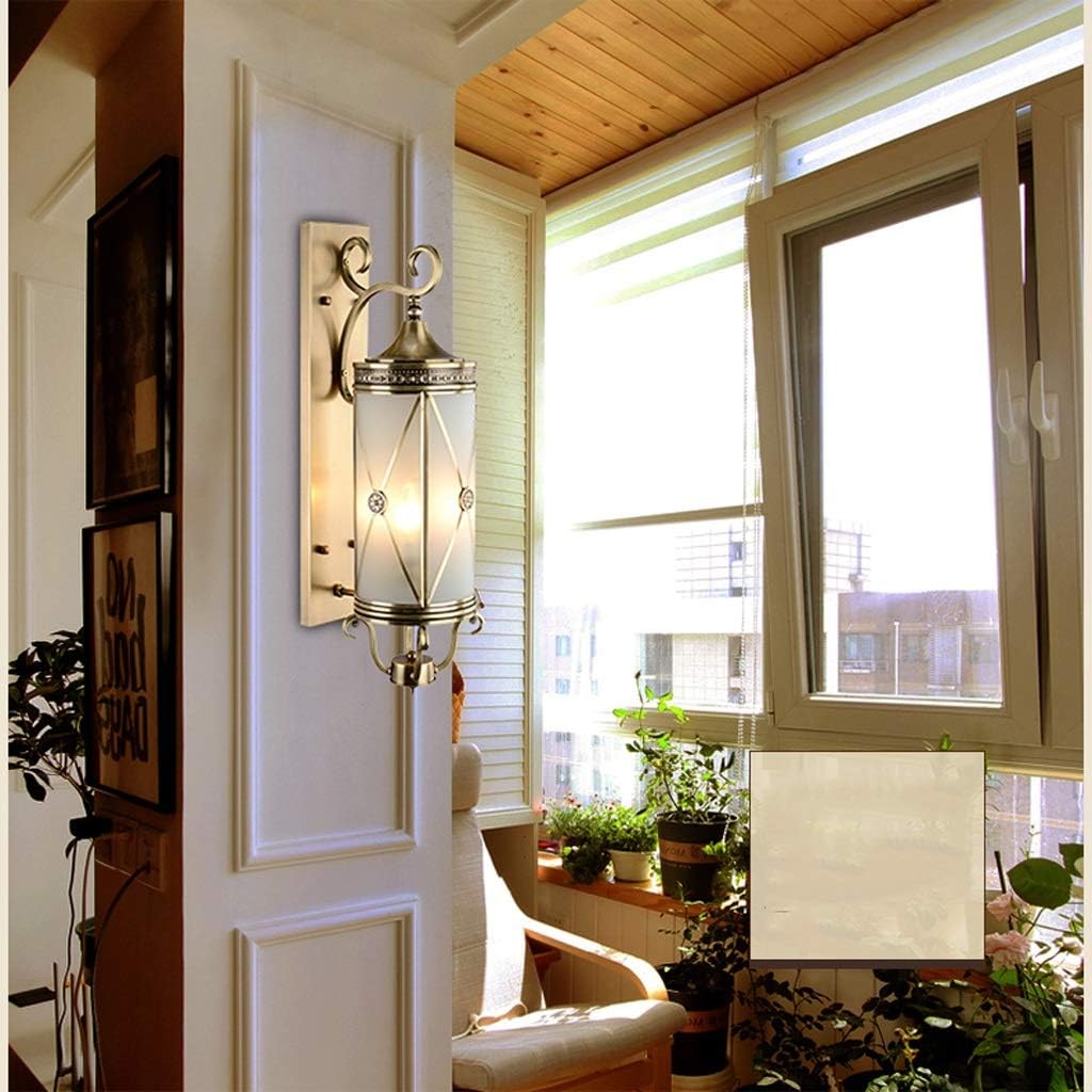 Hdc Art Exterior Style Villa Courtyard Balcony Waterproof Copper Corridor Retro Outdoor Wall Lamp