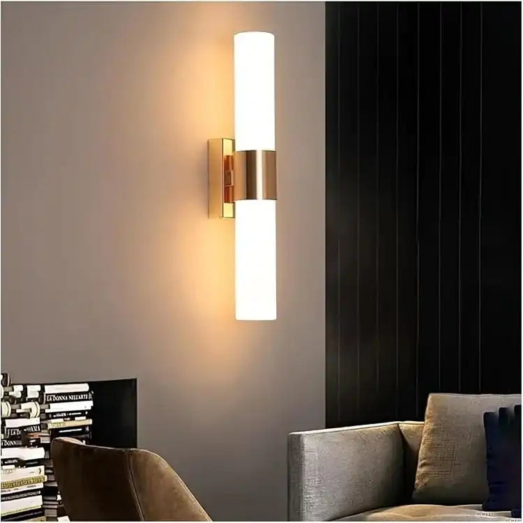 Hdc Indoor LED 14W 3000K  White Rose Gold Metal Decorative Wall Sconce Lamp for Living Room Bedroom