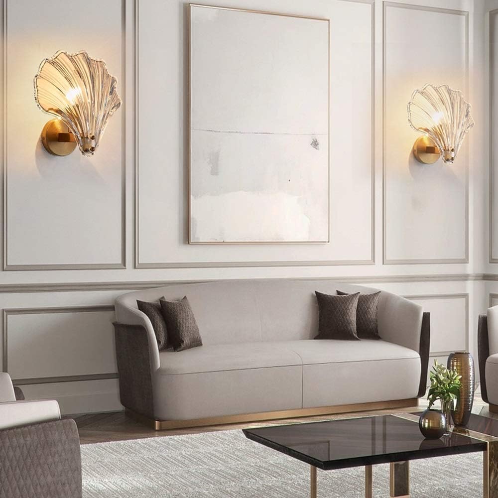 Hdc American Shell Shape Led Wall Light For Bedroom Living Room