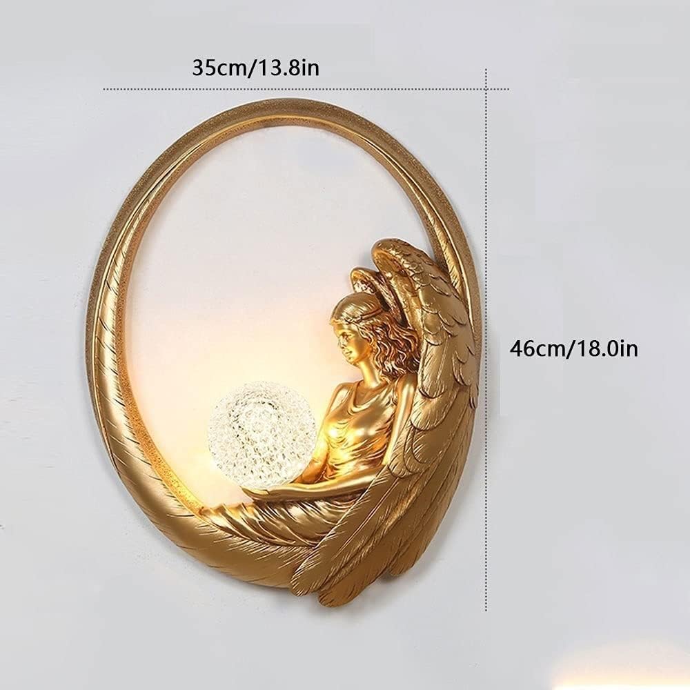 Hdc Creative Angel Led Modern Luxury Corridor European Retro Bedroom Bedside Wall Lamp