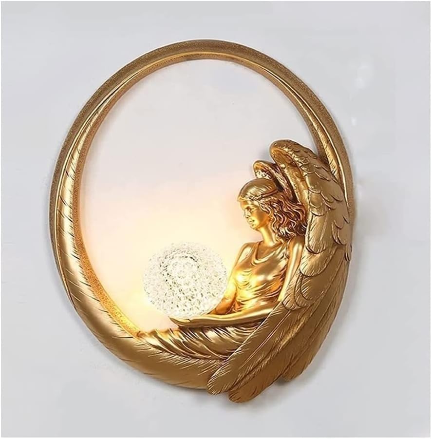 Hdc Creative Angel Led Modern Luxury Corridor European Retro Bedroom Bedside Wall Lamp