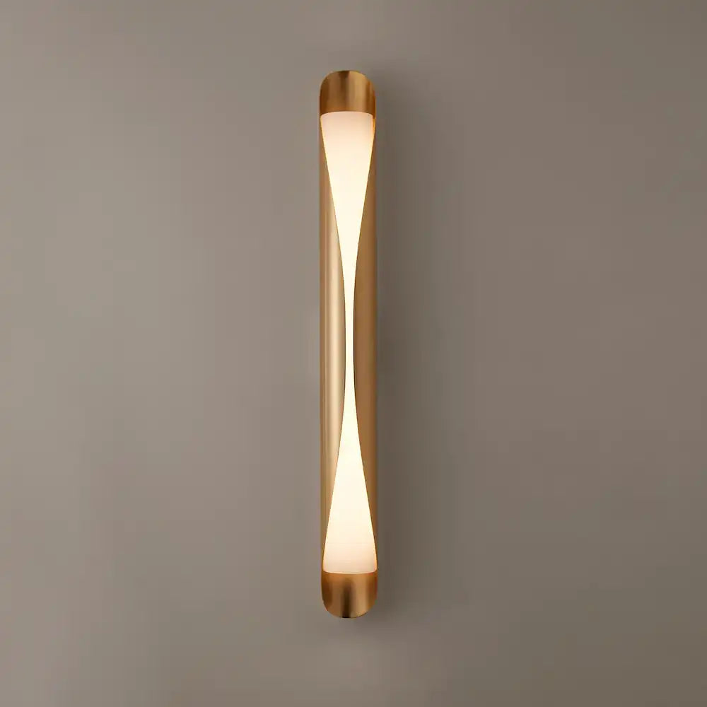 Hdc 600mm Led Electroplated Gold Long Metal Wall Light For Living Room