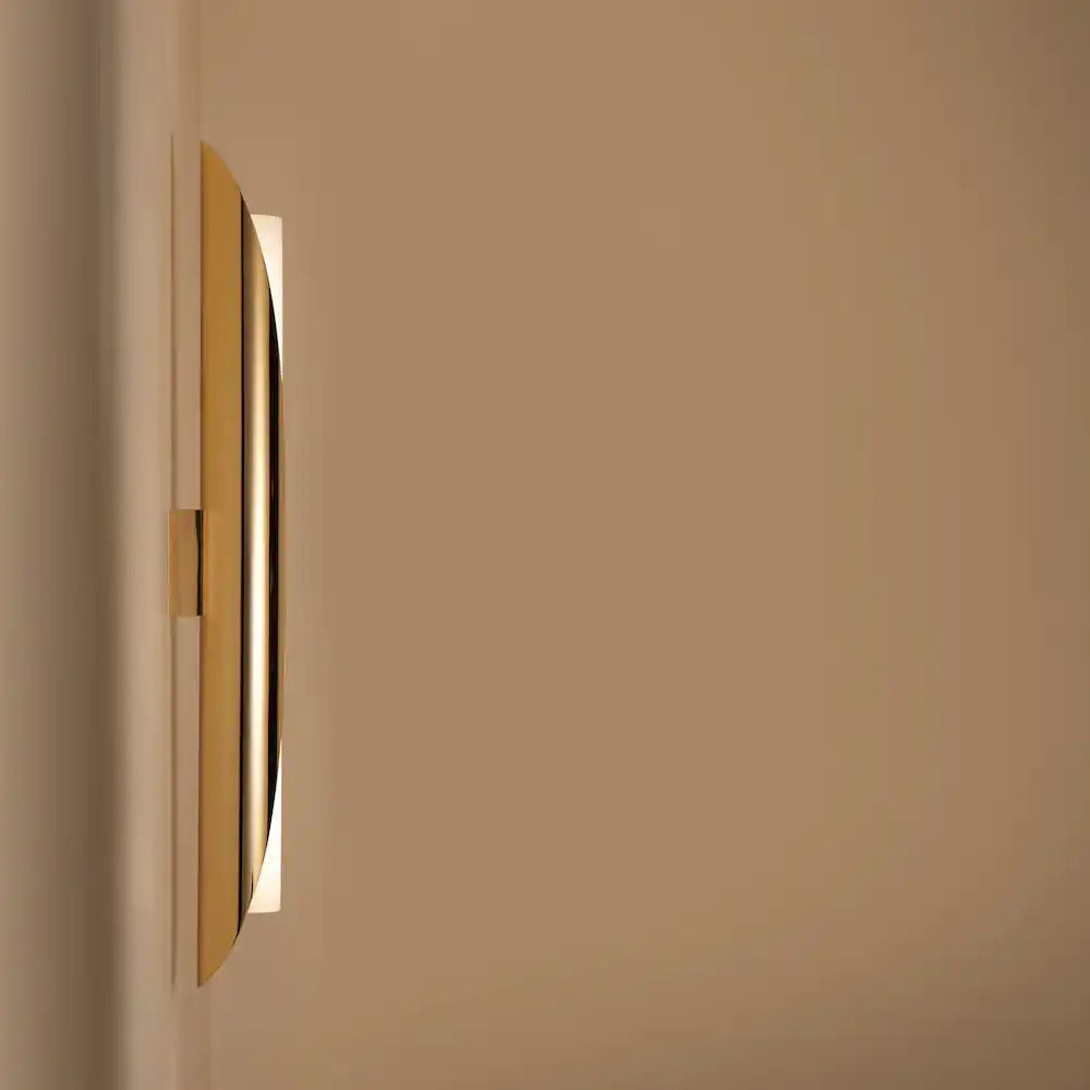 Hdc 600mm Led Electroplated Gold Long Metal Wall Light For Living Room