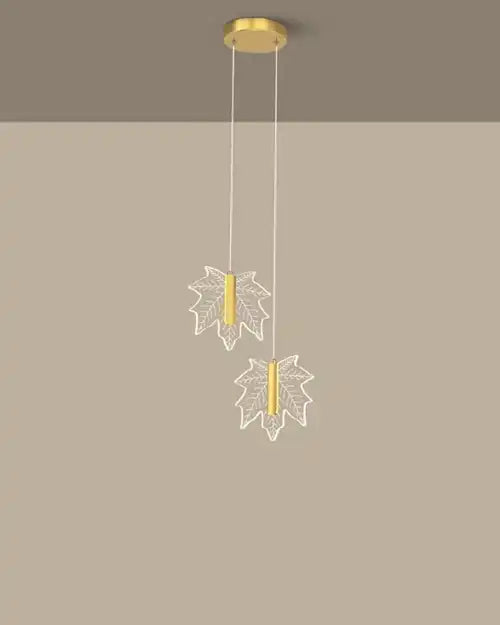 HDC 2 Light Double Head Maple Leaf LED Pendant Light