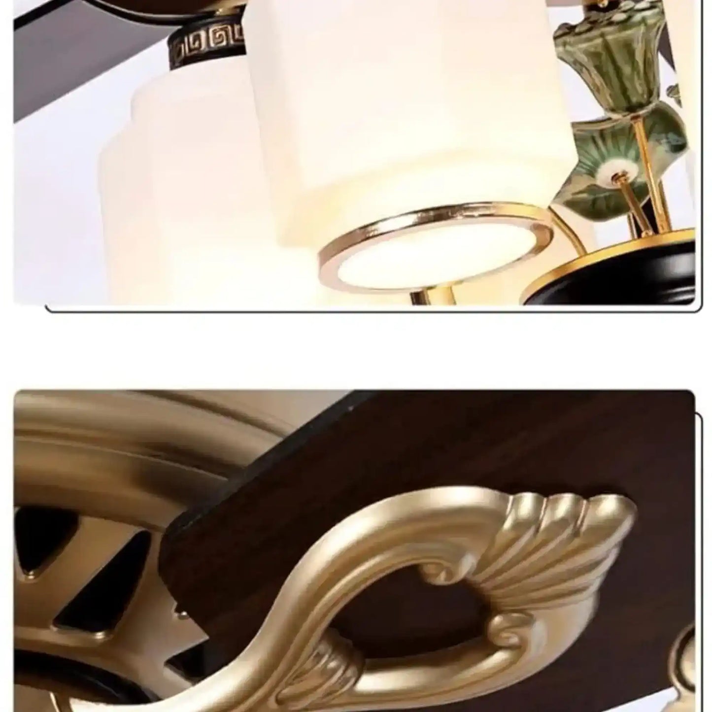 Hdc 6 Glass Light 52 Inch Ceiling Fan Chandelier