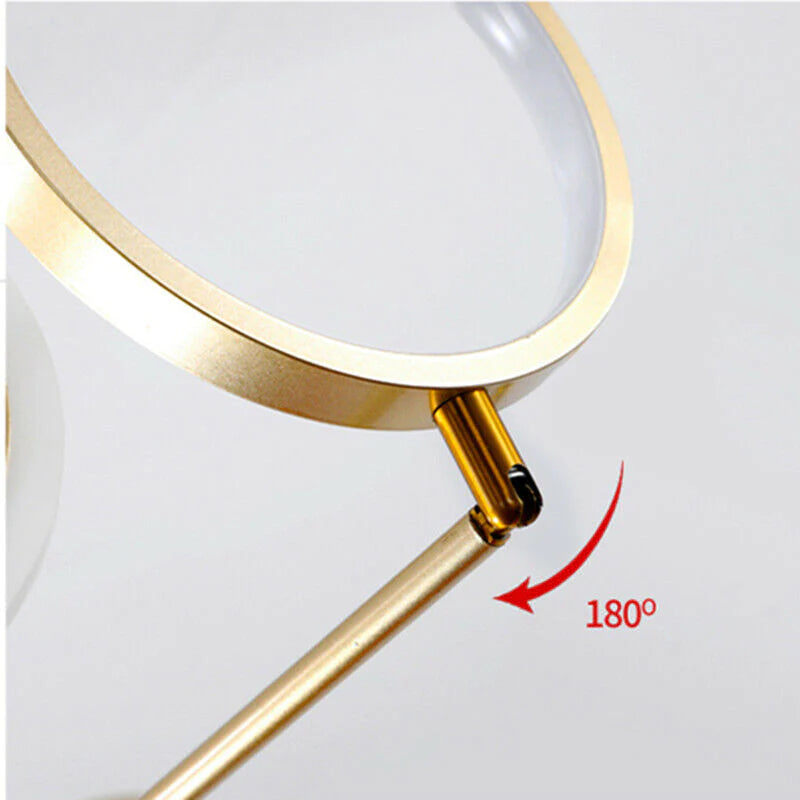 Hdc Contemporary Light Luxury Living Room Chandelier Gold Ring Bedroom Dining Room