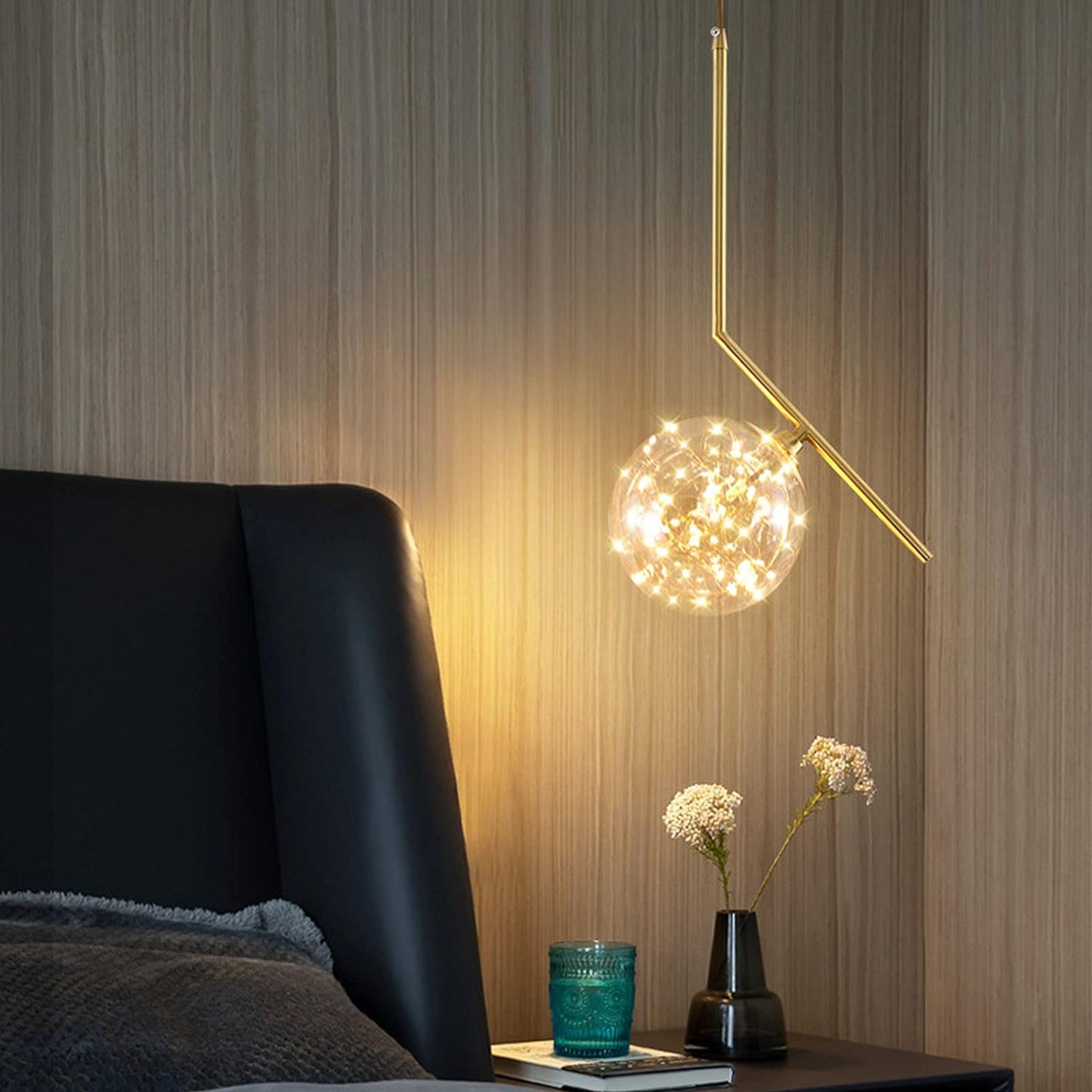 Hdc LED Fairy Ball Gold Pendant Lamp Ceiling Light - Warm White