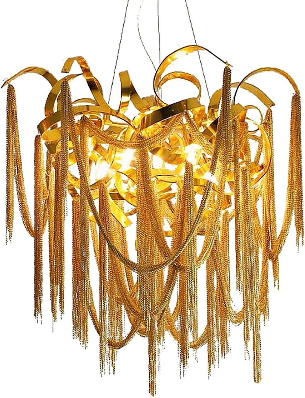 Hdc 800mm Light luxury modern chain tassel living room dining room chandelier villa lamps