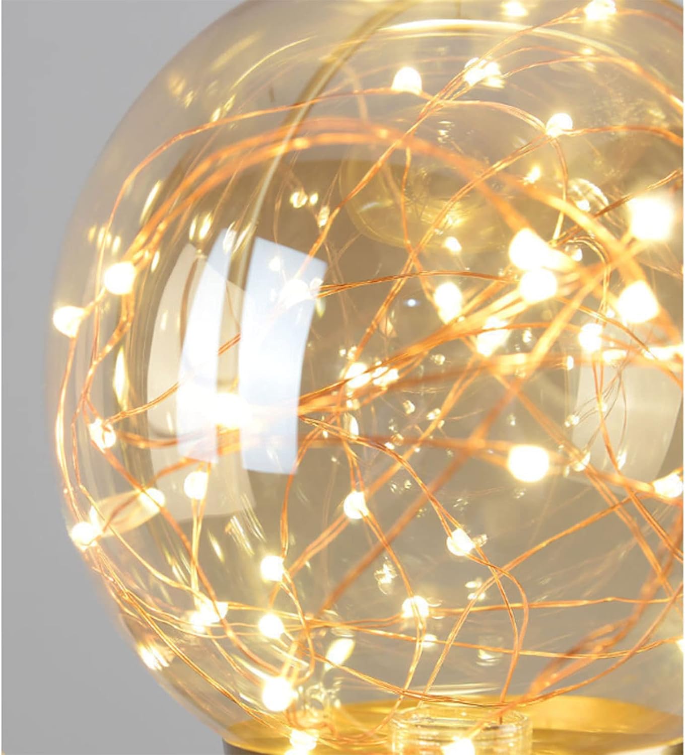 Hdc 2 Lights LED Fairy Ball Gold Pendant Lamp Ceiling Light - Warm White