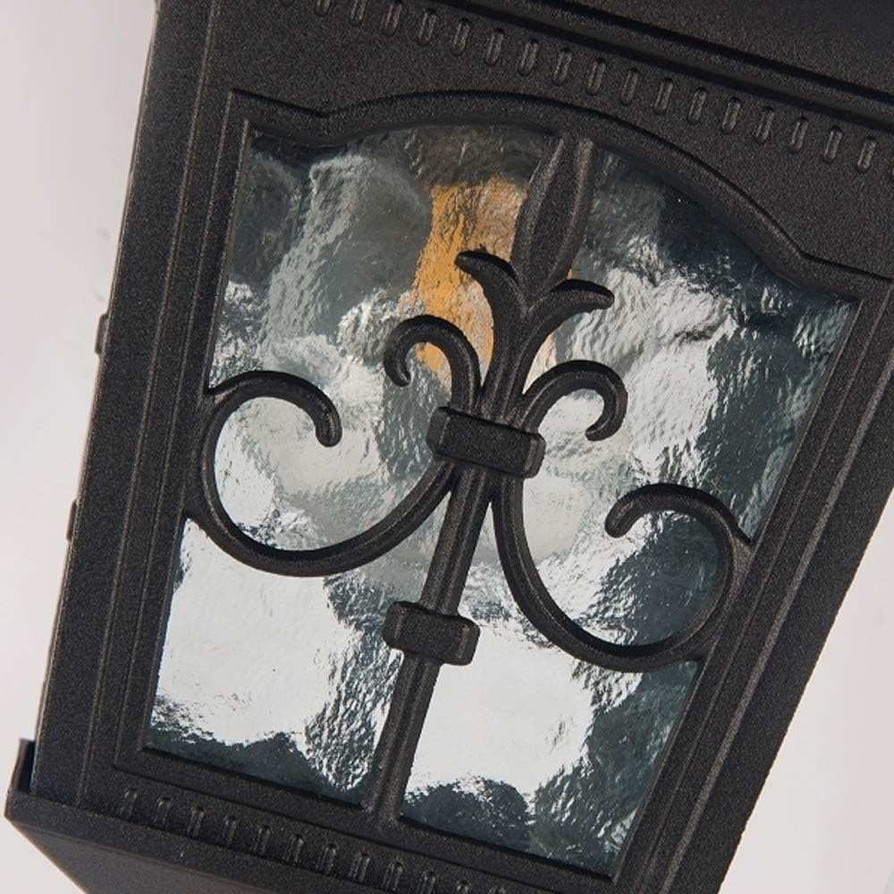 Hdc Vintage Black Outdoor LED Waterproof Balcony Wall Light Creativity Tradition Glass Garden E27 Wall Lamp - Warm White