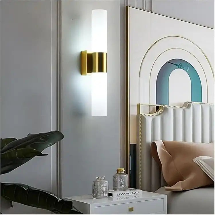 Hdc Indoor LED 14W 3000K  White Rose Gold Metal Decorative Wall Sconce Lamp for Living Room Bedroom