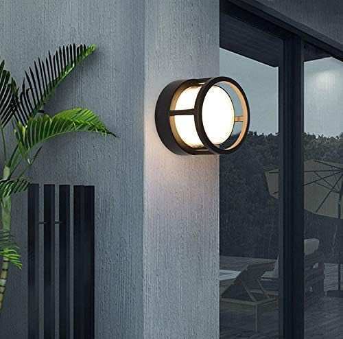 HDC 5 Watt M932 Led Outdoor Modern Wall Light Round Acrylic (Warm White)