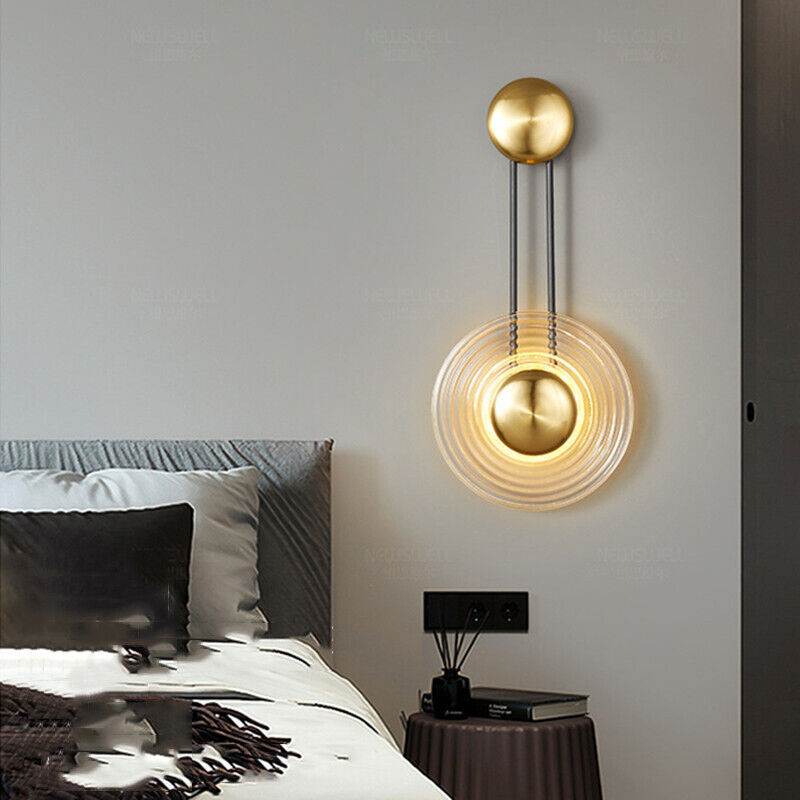 Hdc Modern Room Glass Lamp Balcony Wall Sconce Home Gold Wall Lights