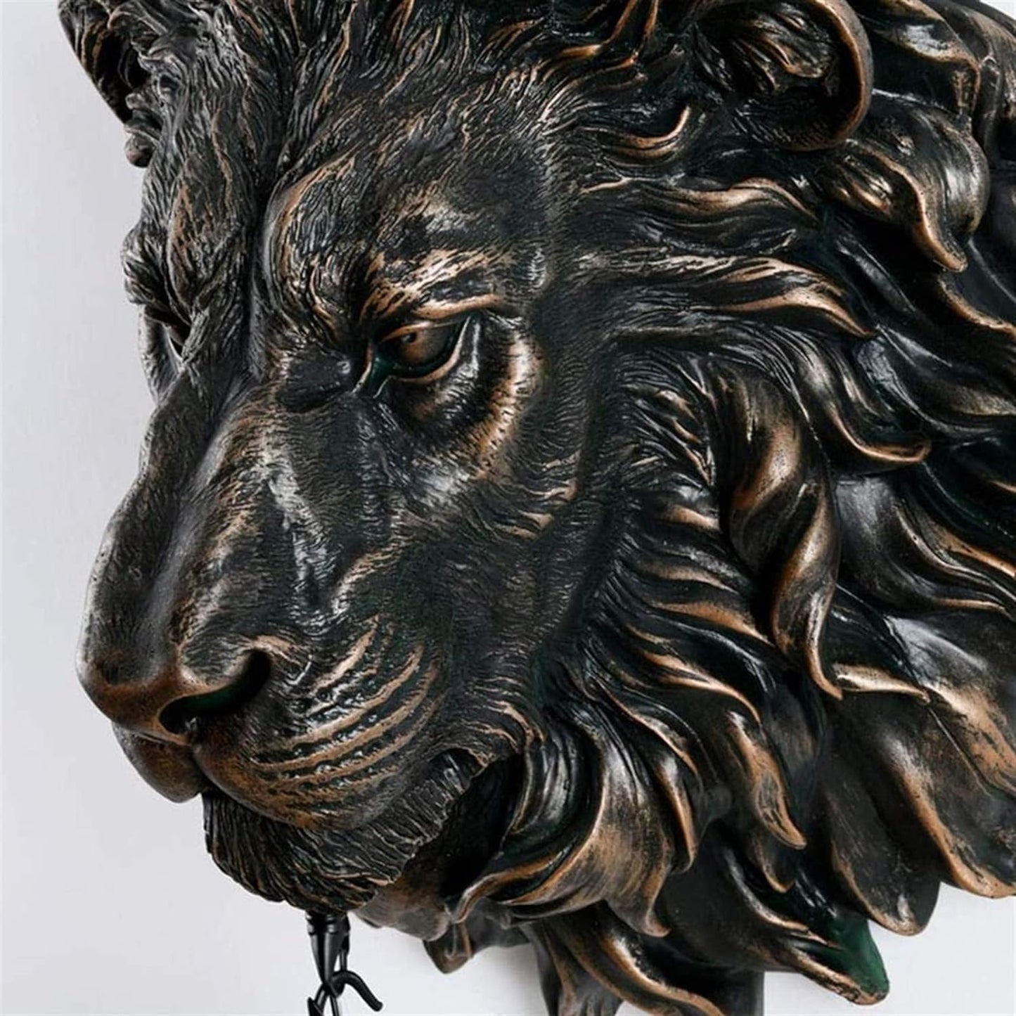 Hdc Modern Background Lion Head Shape, Hollow Crystal Resin Wall Lamp