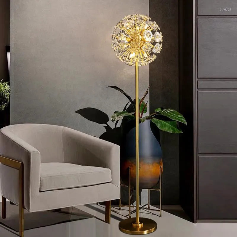 Hdc Simple Modern Crystal Living Room Starry Lamp Personality Nordic Dandelion Bedroom Bedside Sun Flower Table