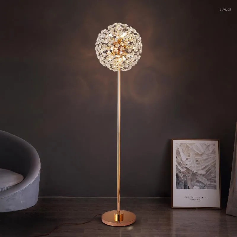 Hdc Simple Modern Crystal Living Room Starry Lamp Personality Nordic Dandelion Bedroom Bedside Sun Flower Table
