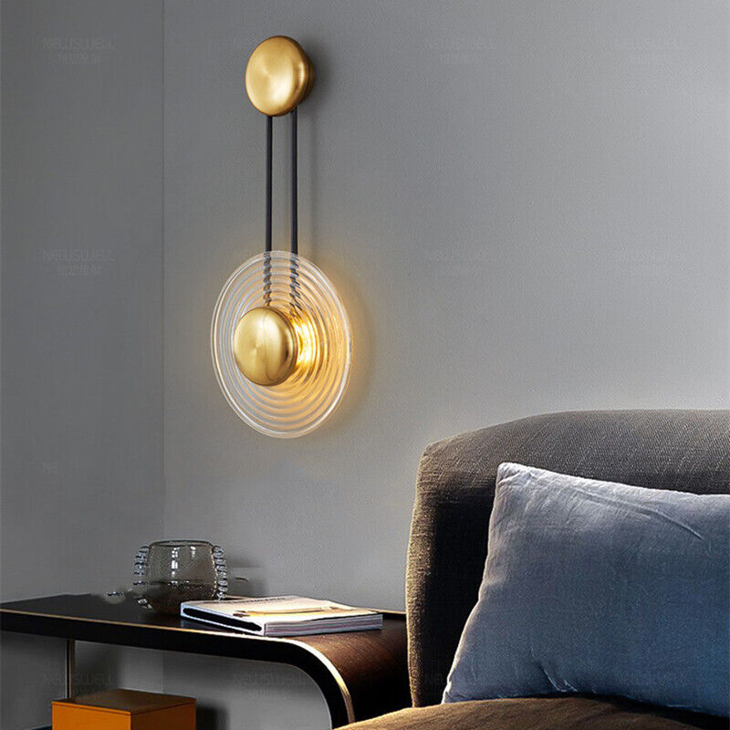 Hdc Modern Room Glass Lamp Balcony Wall Sconce Home Gold Wall Lights