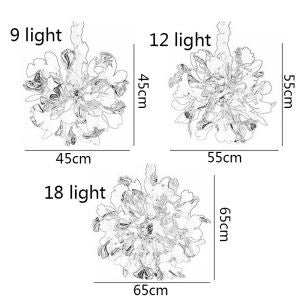 Hdc 650mm French Design Ceramic Gingko Leaf Chandelier - Warm White