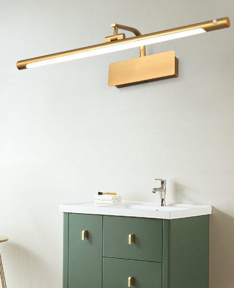 HDC 12W Modern Electroplated Brass Gold Body LED Wall Light Mirror Vanity Picture Lamp - Warm White