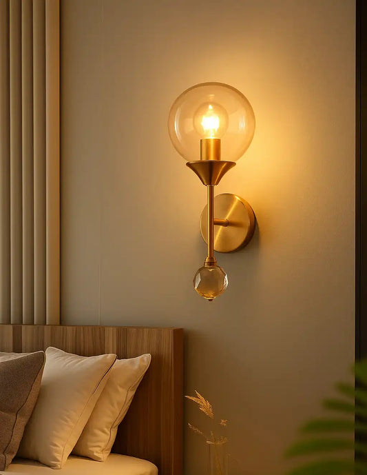 HDC Nordic Amber Wind Glass Wall Lamp Creative Personality Decoration Wall Lamps Sconces