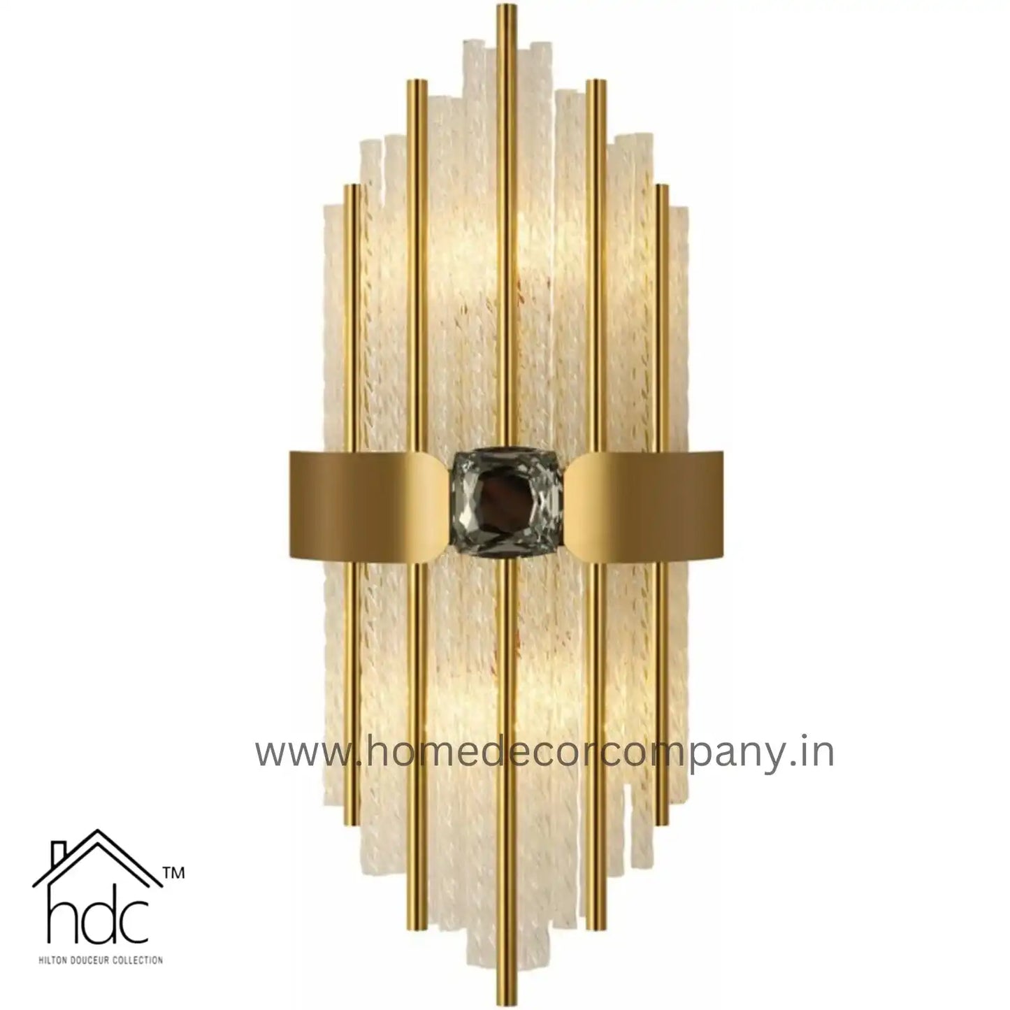 Hdc Modern Wall Light With Crystal Bars for Bedroom Living Room Hallway Entrance Dressing Table