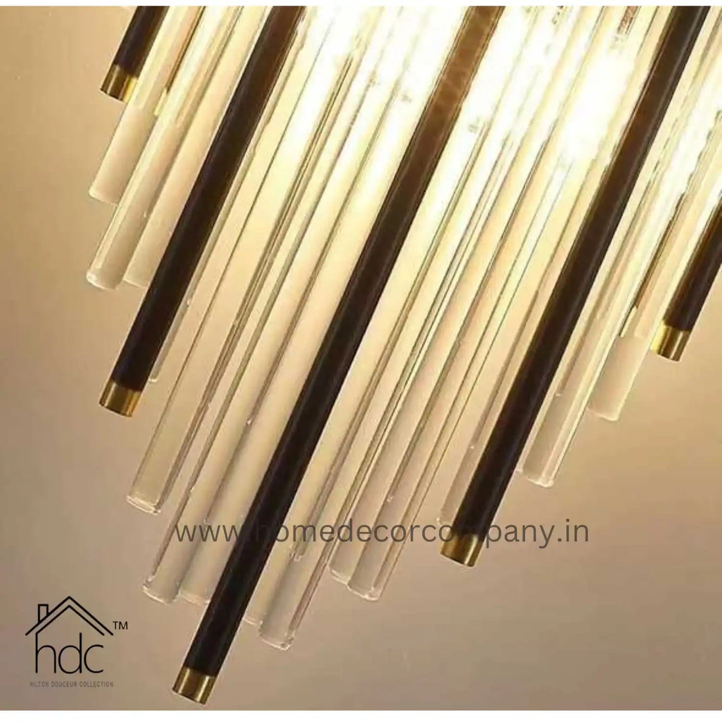 Hdc Crystal Black Wall Sconce Glass Rods for Hall Restaurant Bedroom Indoor Decorative Lighting