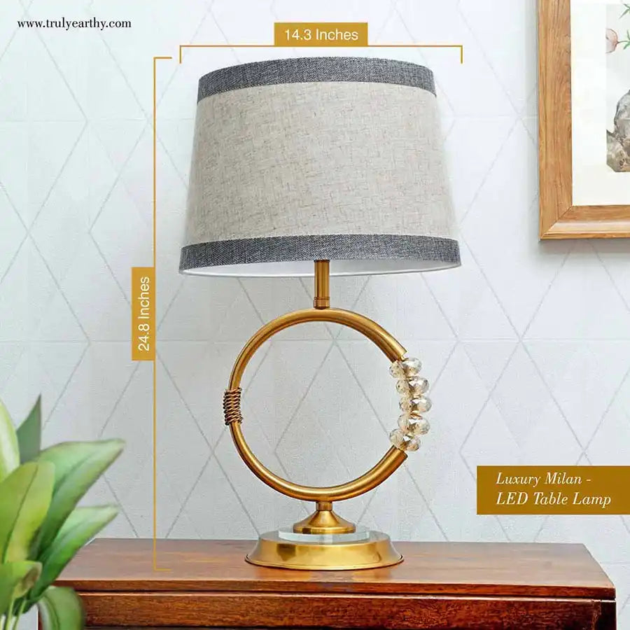 Hdc Modern Luxury Fabric Shade Table Lamp