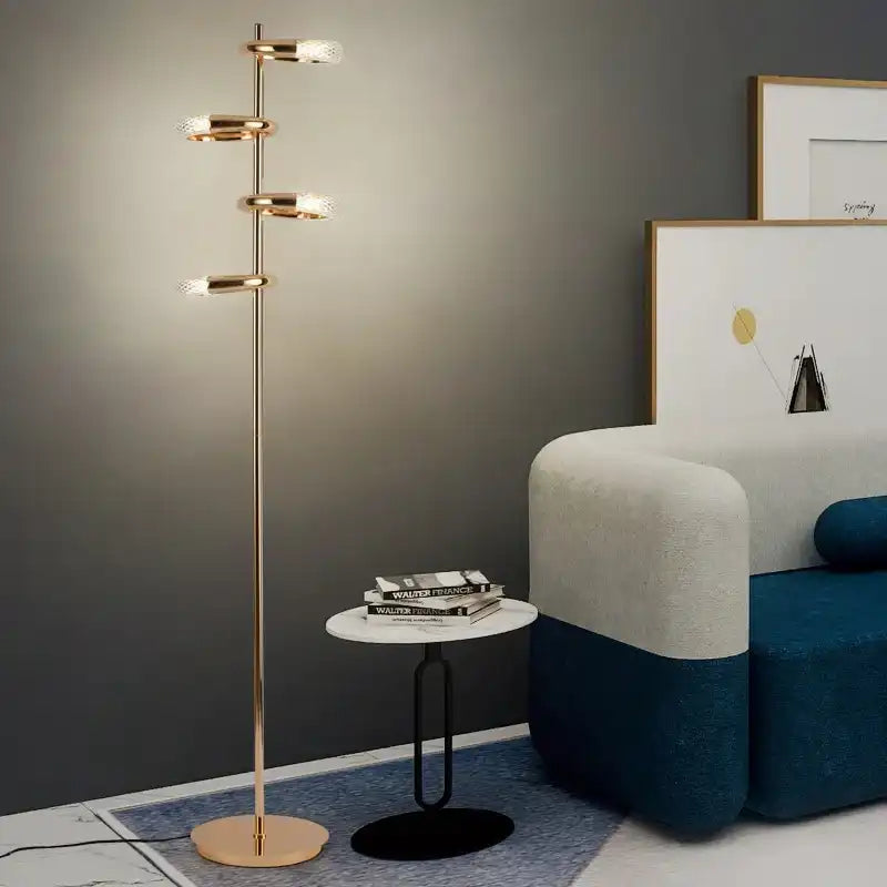 Hdc Gold Concentric 4 Light Floor Lamp For Living Room Bedroom