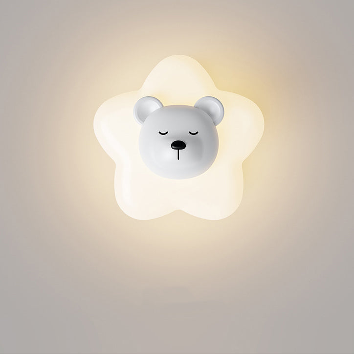 HDC Luxury Kids Teddy Bear Cloud Wall Light Cute Decorative Bedroom & Nursery Lamp