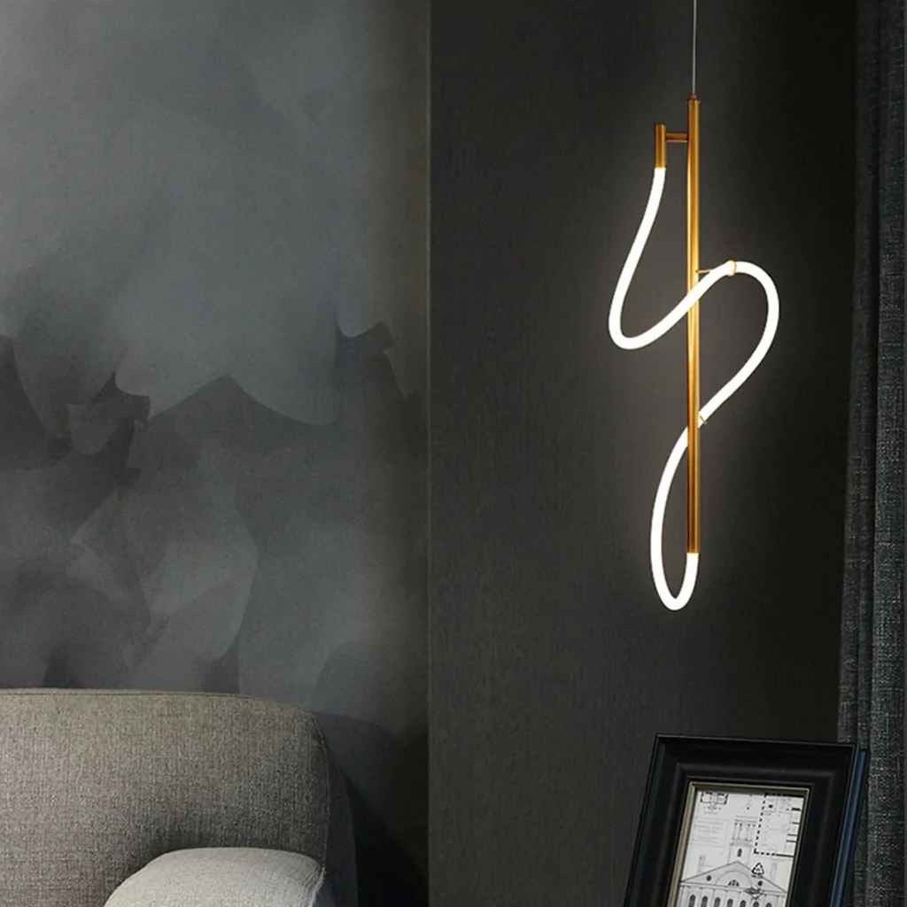 Hdc Led 1 Light Modern Led Gold Acrylic Pendant Light - Warm White