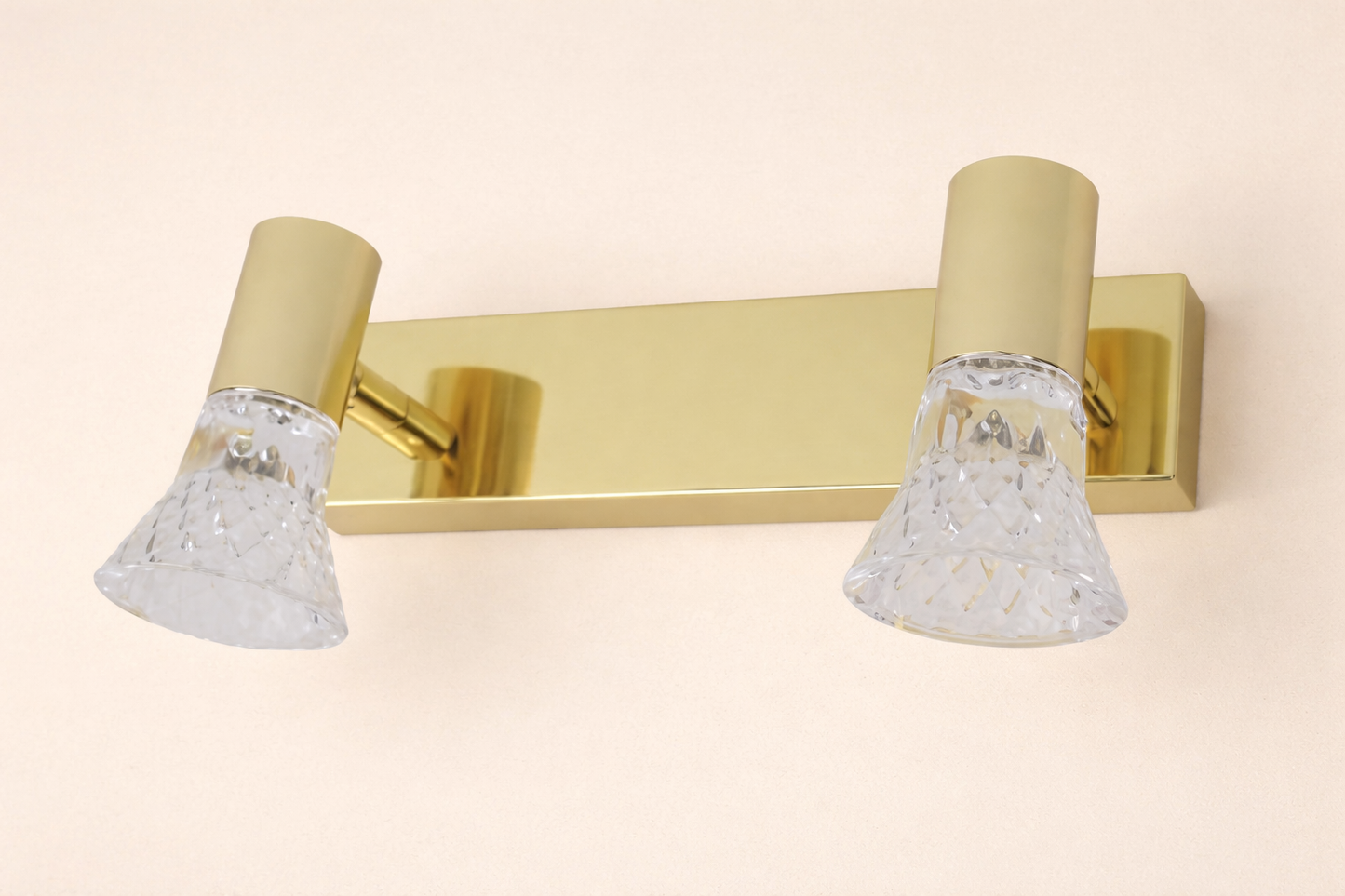 HDC Premium Gold 6/9 Watt Mirror Light with Adjustable Spot Heads for Bathroom Vanity & Dressing Area