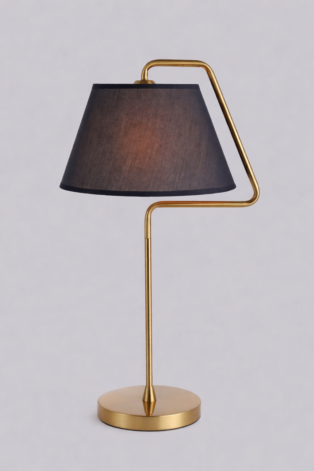 HDC Luxury Gold Designer Table Lamp with Black Fabric Shade For Living Room, Bedroom