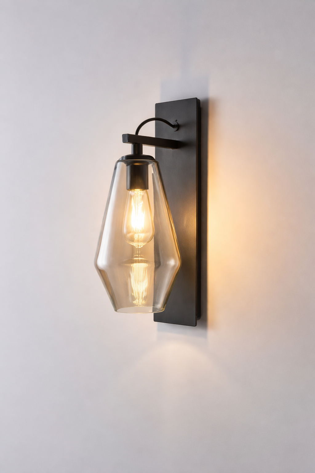 HDC Modern Industrial Glass Wall Light for Bedroom, Living Room & Passage