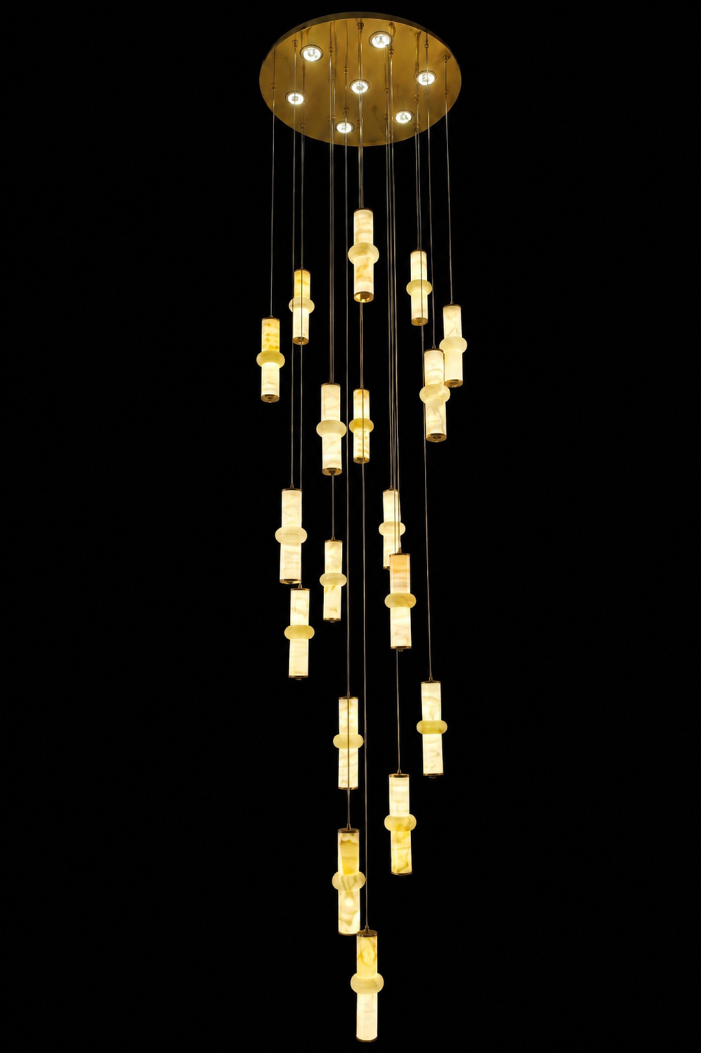 HDC Luxury 18-Light LED Double Height Chandelier for Double Height Living Room, Staircase Void