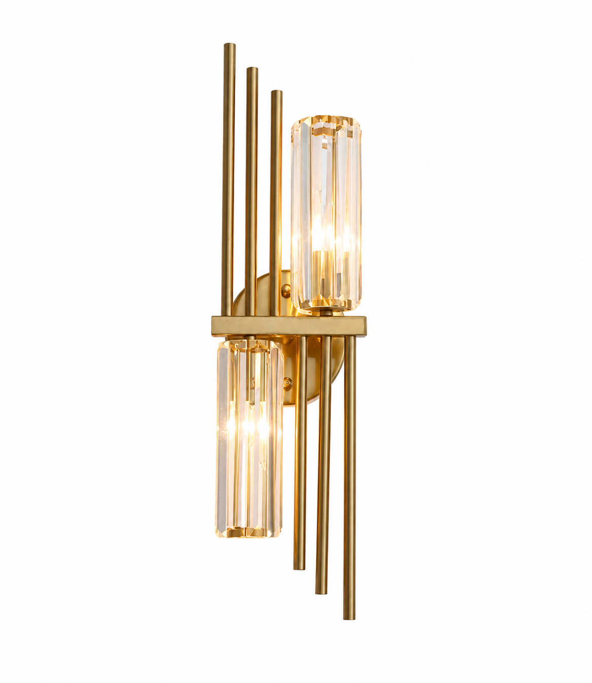 HDC Modern Gold Crystal Wall Light for Bedroom, Living Room & Hotel Décor