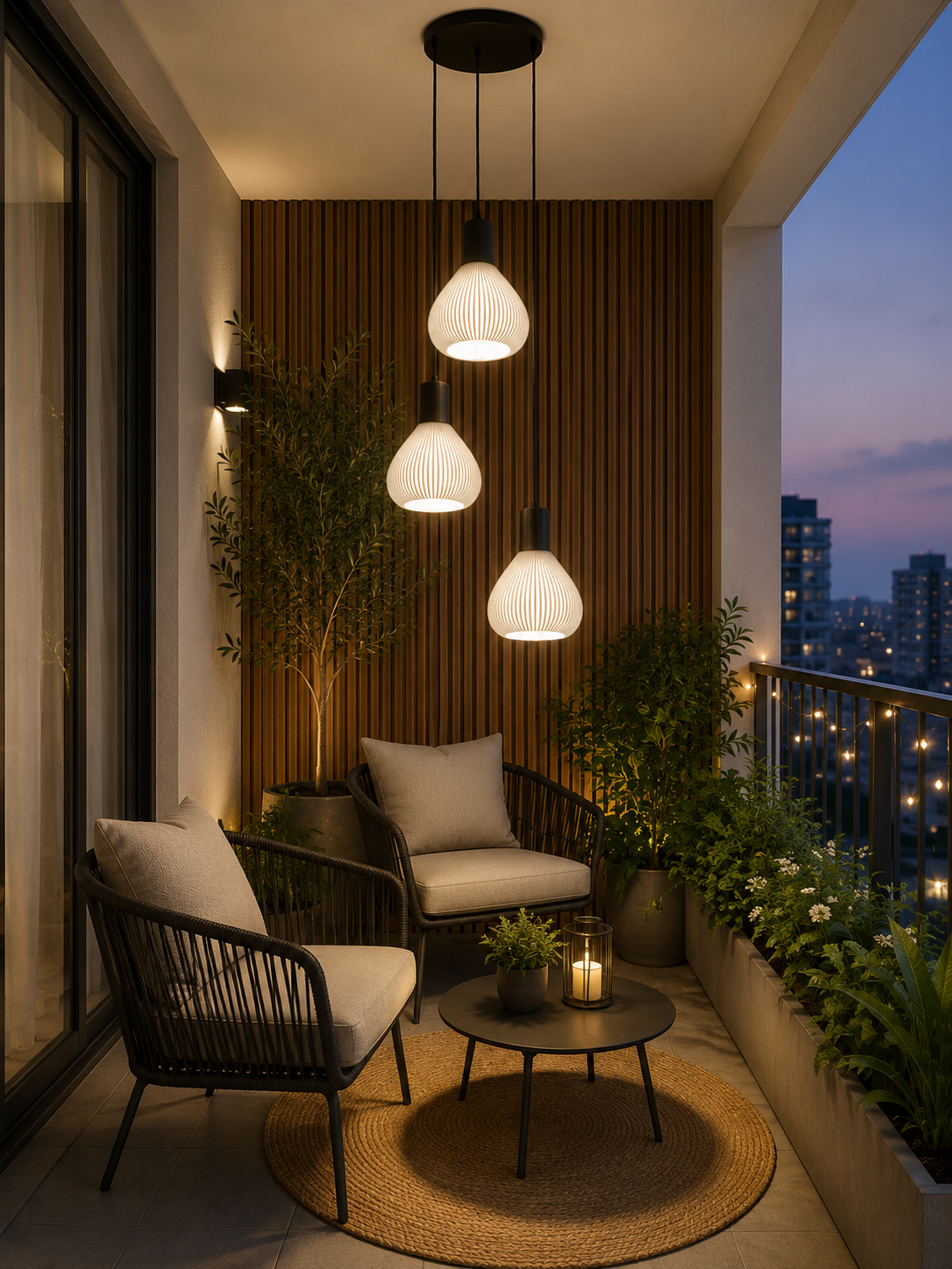 HDC Modern Triple Hanging Pendant Light for Living Room, Dining & Staircase Décor