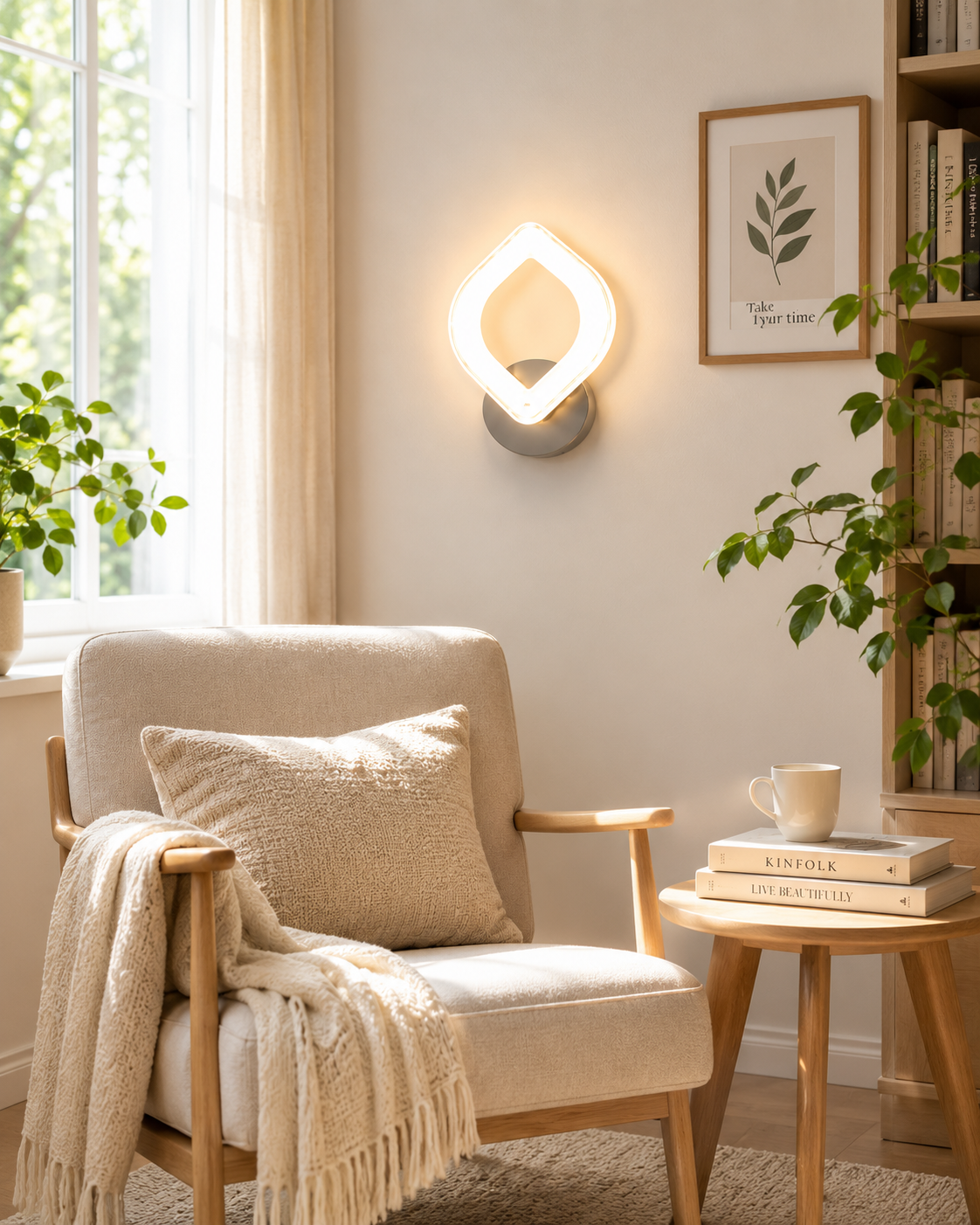 Ojaro Modern 3C LED Wall Light for Bedroom, Living Room & Study Room