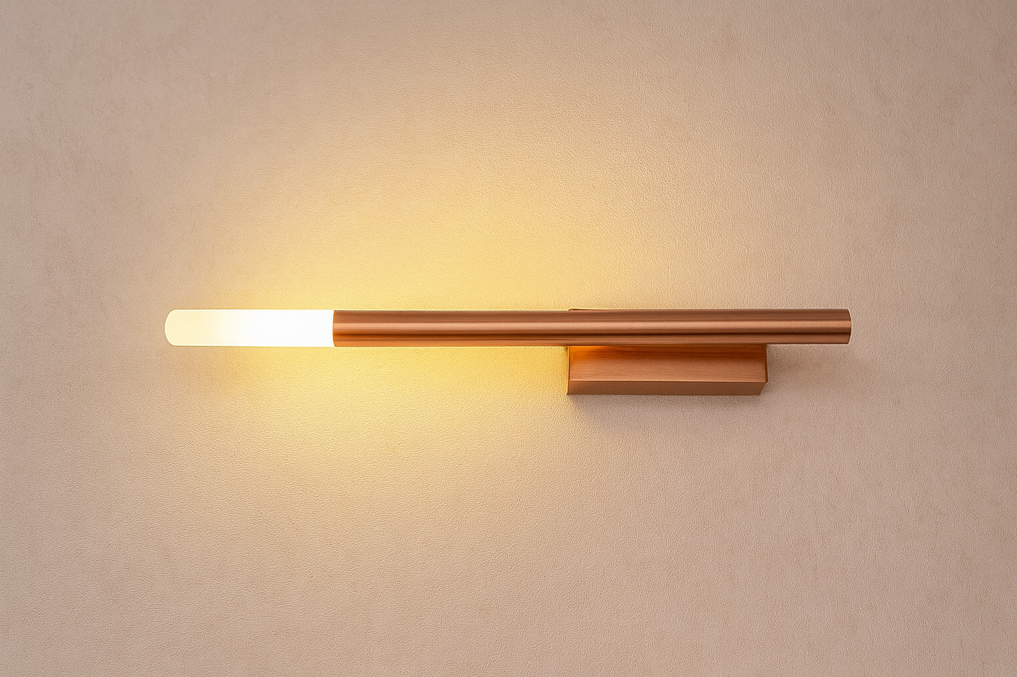 Hdc Minimalist Rose Gold Sleek LED Picture Wall Light- Tricolor