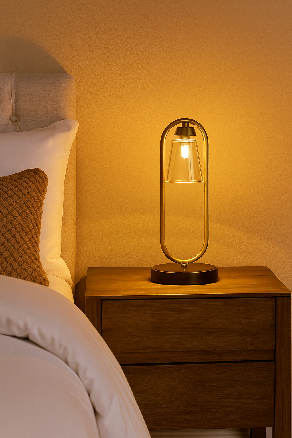 HDC copper table lamp bedroom bedside lamp - Main Image